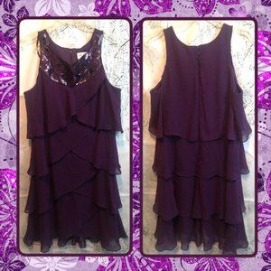 Plum colored formal dress by J.R. Nites size 16